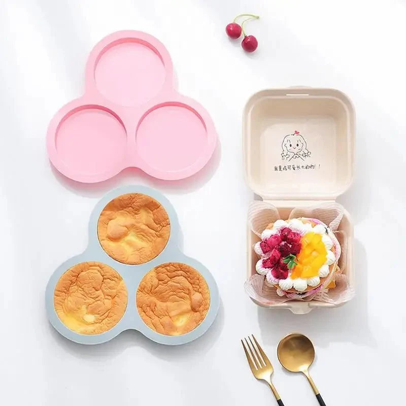 Silicone Egg Mould for Air Fryer, 3 Cavity Egg Moulds for Oven and Microwave, Air Fryer Accessories