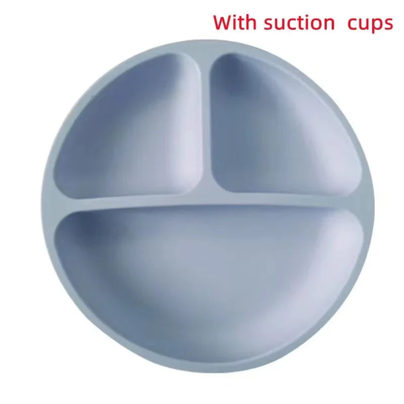 Childrens Plate with Suction, Silicone Suction Plate for Baby Led Weaning, Non Slip Weaning Plate for Toddlers_10