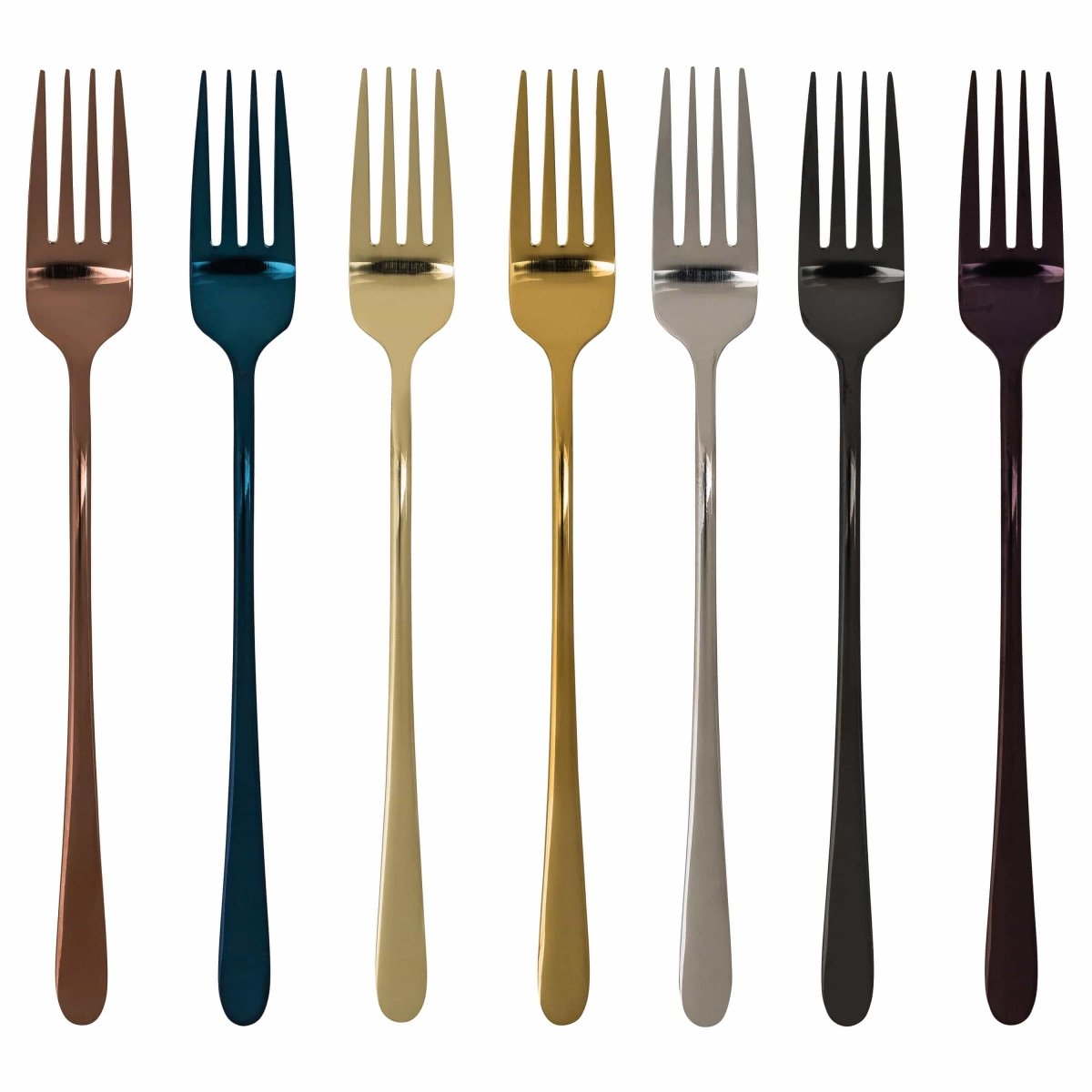 Fork Set, Dinner Forks with Mirror Polished Finish, Stainless Steel Cutlery in 8 Colours, Tableware_00