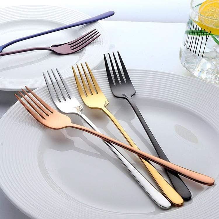 Fork Set, Dinner Forks with Mirror Polished Finish, Stainless Steel Cutlery in 8 Colours, Tableware_01