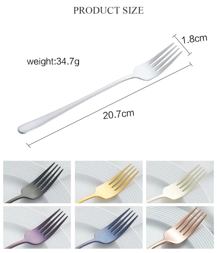 Fork Set, Dinner Forks with Mirror Polished Finish, Stainless Steel Cutlery in 8 Colours, Tableware_05