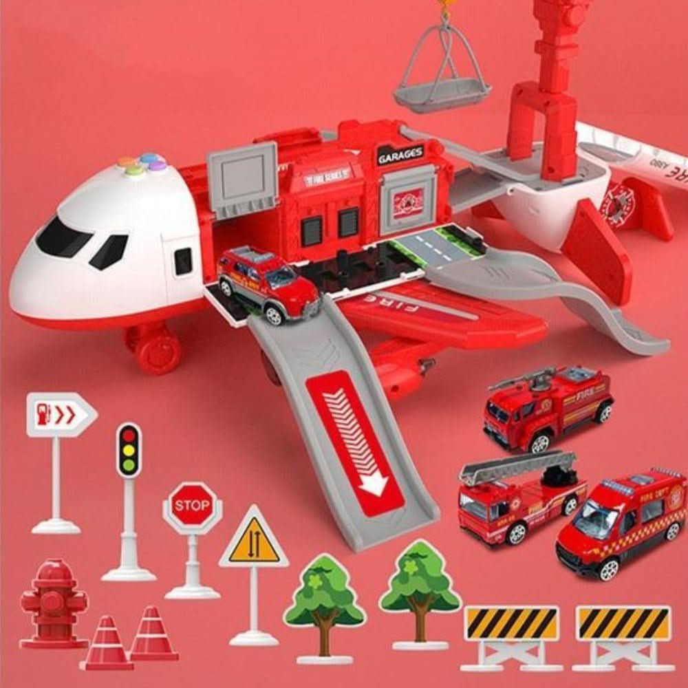 Toy Aeroplane with 3 Vehicles, Toy Planes for Kids, Toys for 3 Year Old Boys, Toys for Girls Aged 3 and Up