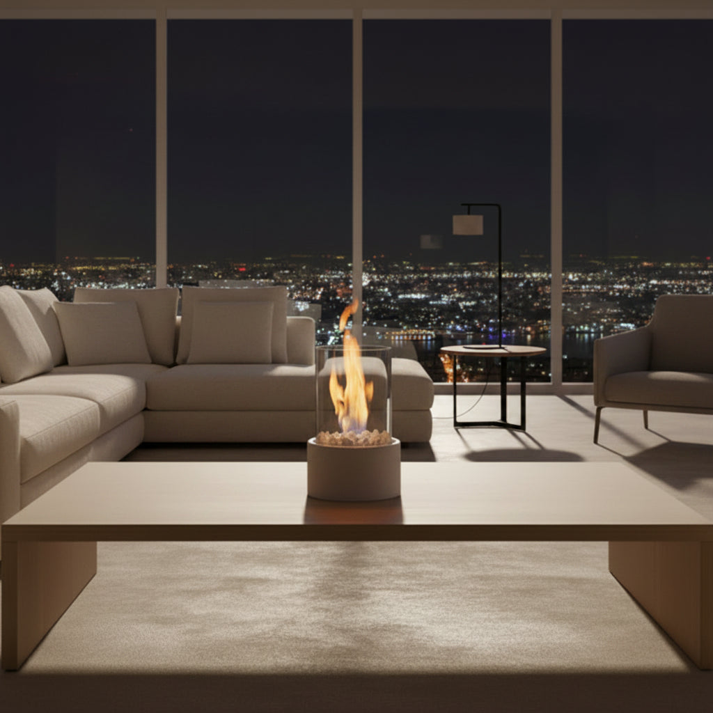 Bioethanol Fireplace, Portable Tabletop Fire Pit for Indoor and Outdoor Use, Modern Ethanol Fireplace with Real Flame_04