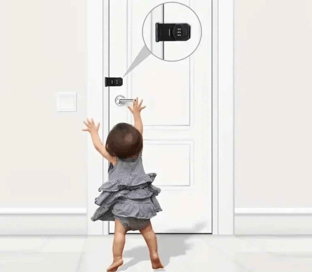 Keyless Door Lock with Combination Code, Cupboard Lock for Drawers and Safes