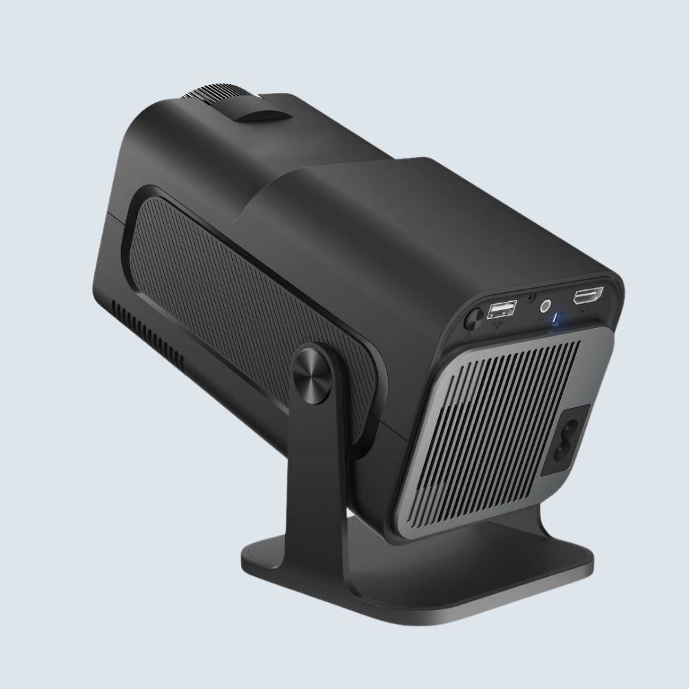 Smart Mini Projector | Portable WiFi Projector with Bluetooth Connectivity | Adjustable Viewing Angle for Home Entertainment 1