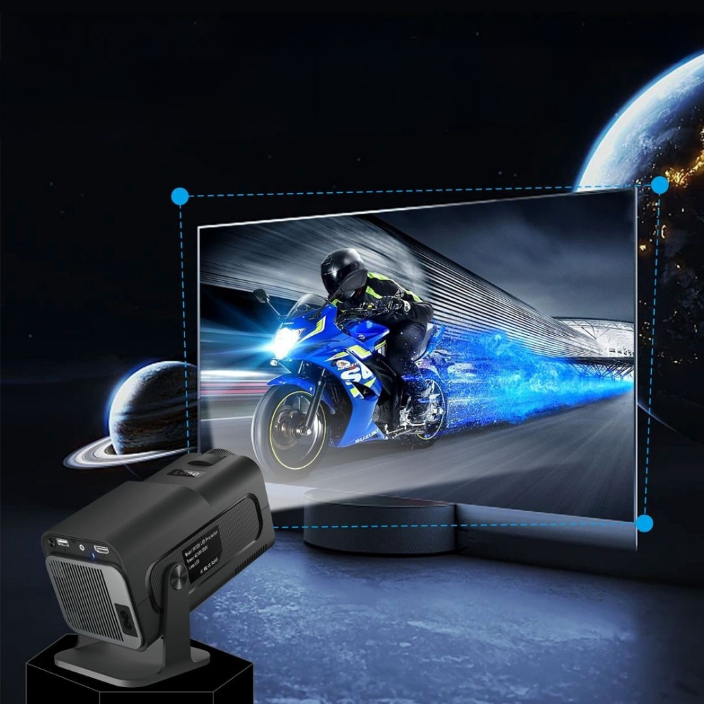 Smart Mini Projector | Portable WiFi Projector with Bluetooth Connectivity | Adjustable Viewing Angle for Home Entertainment 2