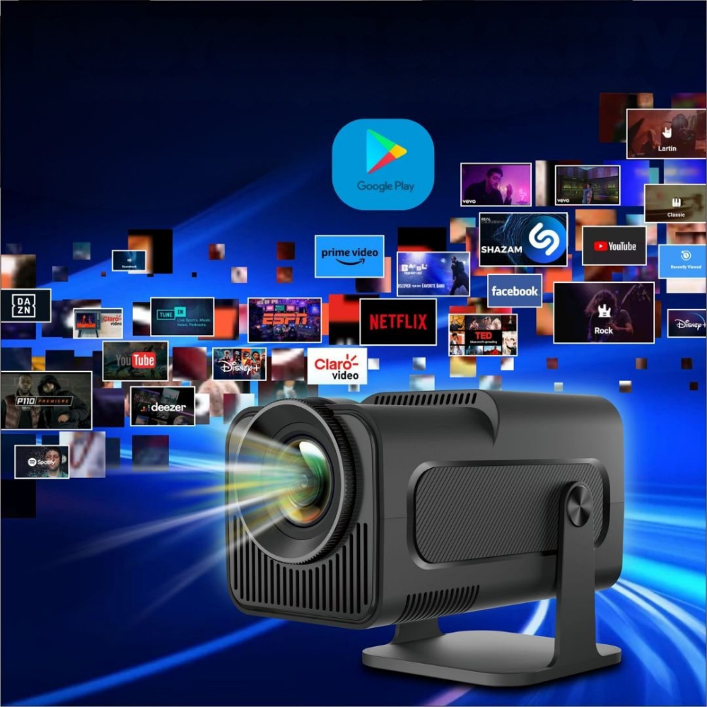 Smart Mini Projector | Portable WiFi Projector with Bluetooth Connectivity | Adjustable Viewing Angle for Home Entertainment 3