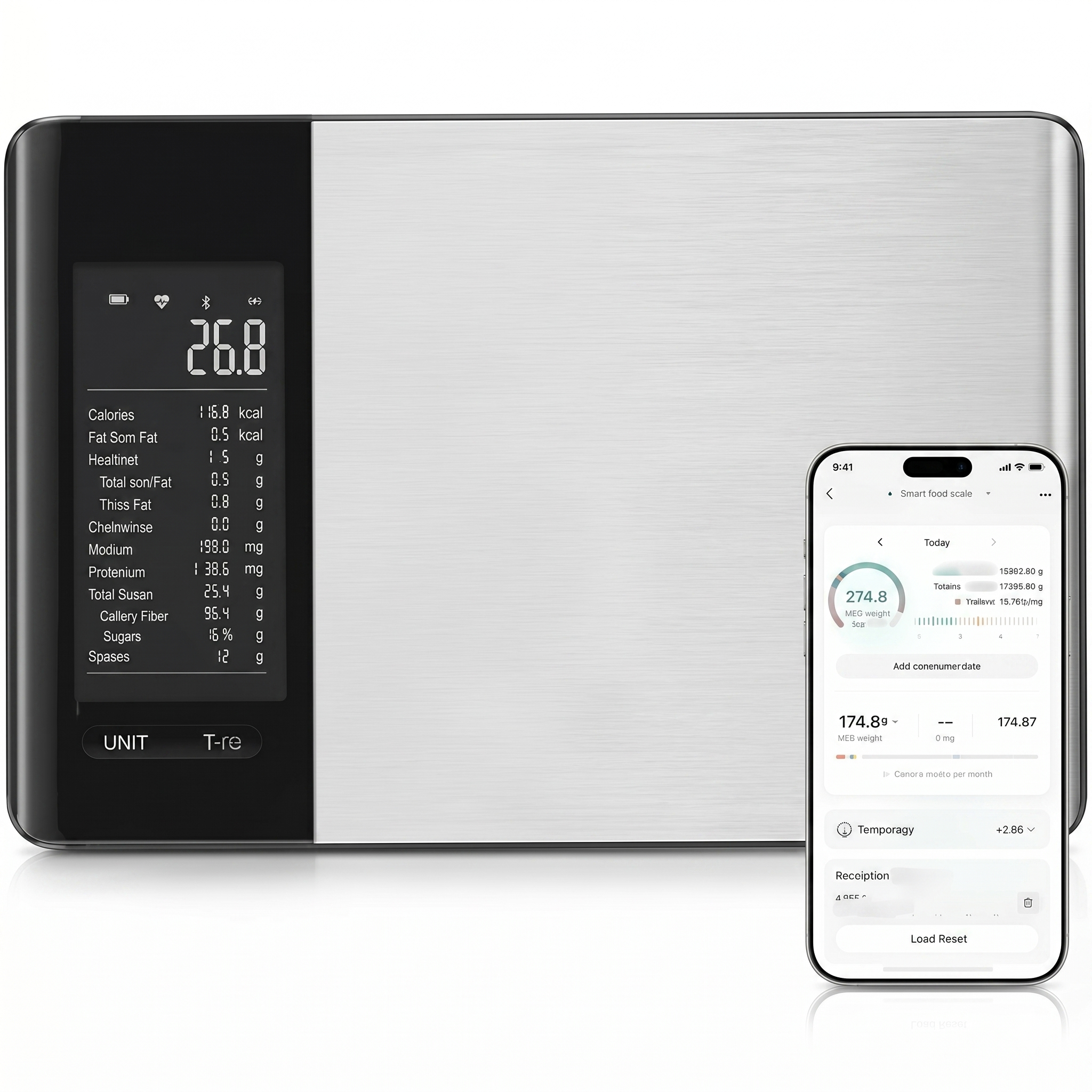 Smarte | Digital Kitchen Scale with Nutritional Calculator | Accurate Measurements for Healthy Cooking