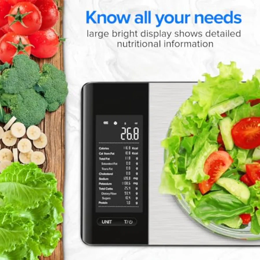 Smarte | Digital Kitchen Scale with Nutritional Calculator | Accurate Measurements for Healthy Cooking