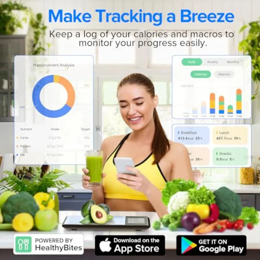 Smarte | Digital Kitchen Scale with Nutritional Calculator | Accurate Measurements for Healthy Cooking 3
