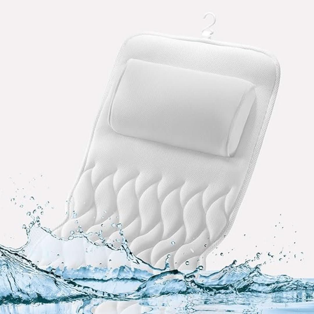 Full Body Bath Pillow, Bathtub Pillow with Suction Cups, Back Support Pillow in 3D Mesh, Bath Cushion, Bath Accessories_03
