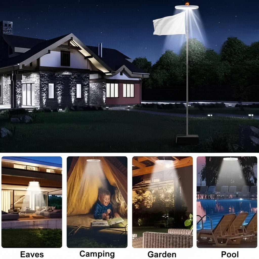 Solar Lights Outdoor for Flagpole, Solar Flagpole Light with Dusk to Dawn Sensor, IP67 LED Outdoor Light with 700 Lumens_04