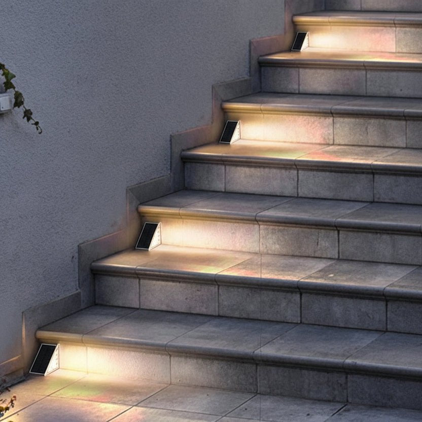 LED Step Lights, Outdoor Solar Lights for Stairs and Paths, Solar Stair Lights Weatherproof, Outdoor Lighting