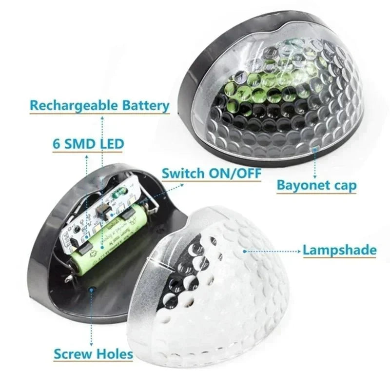 Solar Garden Lights, Solar Lights for Fence in Warm White or Multicolour, Solar Fence Lights Outdoor, Outdoor Lighting_04