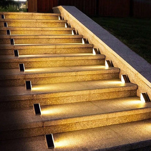 Solar Step Lights | LED Outdoor Stair Lights with Weather Resistance | Easy Installation for Safety and Ambiance 0