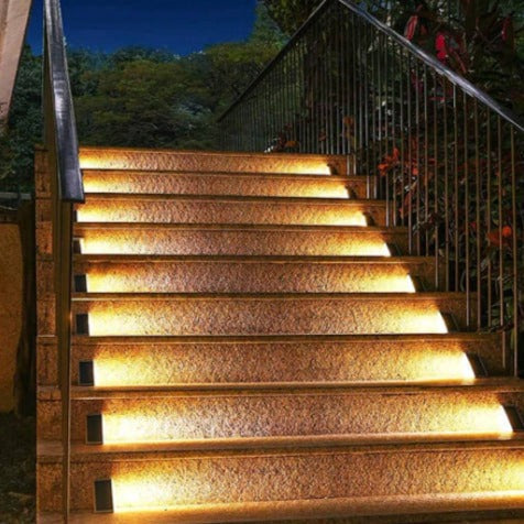 Solar Step Lights | LED Outdoor Stair Lights with Weather Resistance | Easy Installation for Safety and Ambiance