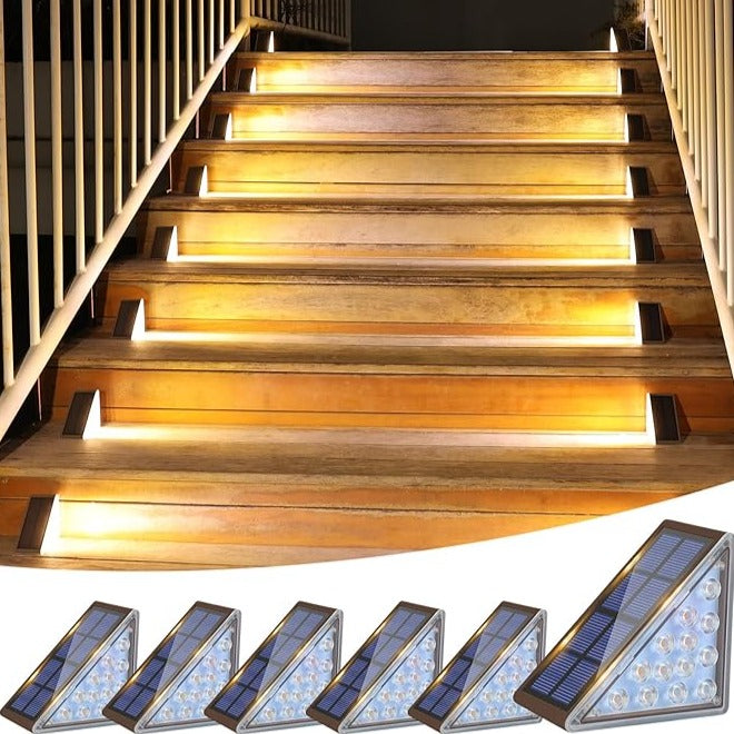 Solar Step Lights | LED Outdoor Stair Lights with Weather Resistance | Easy Installation for Safety and Ambiance 5