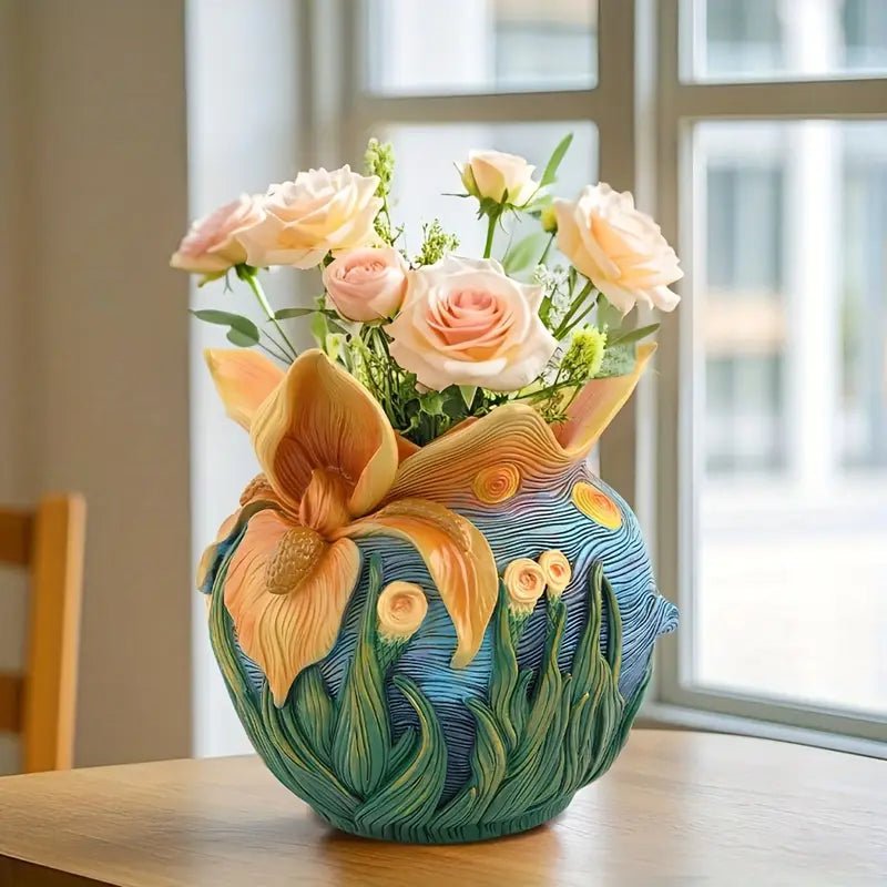 Flower Vase Handmade from Resin, Small Flower Vase for Table Centrepiece – image 8