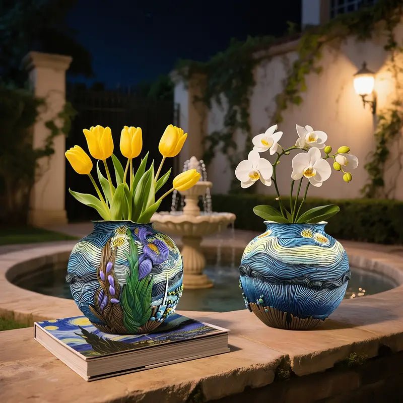 Decorative Vase for Dried Flowers, Flower Vase Handmade from Resin – image 9