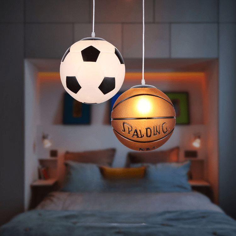 Football LED Ceiling Light, Dimmable Childrens Ceiling Light, Basketball Ceiling Light, Childrens Bedroom Lighting