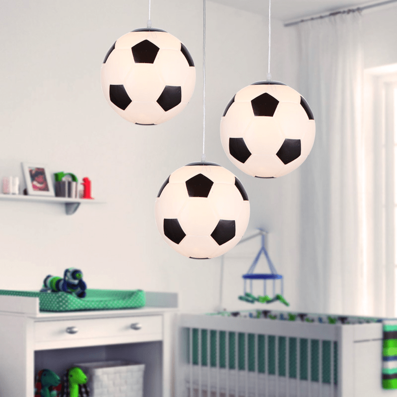 Football LED Ceiling Light, Dimmable Childrens Ceiling Light, Basketball Ceiling Light, Childrens Bedroom Lighting_02