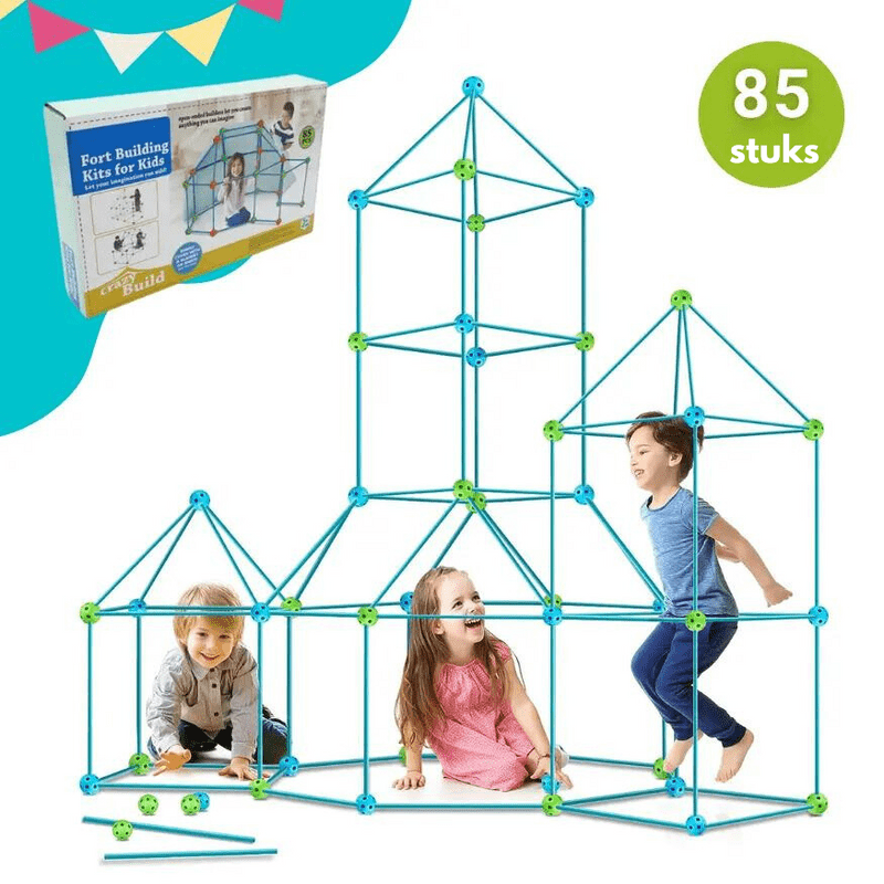 Den Building Kit for Kids, Indoor Fort Building Kit with 85 Pieces, Construction Toys for 3 Year Olds and Up