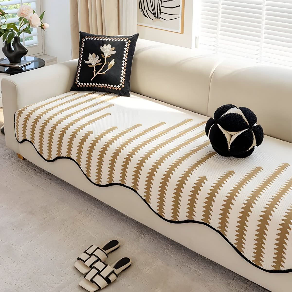 Sofa Covers, Soft Chenille Couch Cover, Decorative Sofa Protector for Living Room and Seating Areas – image 4
