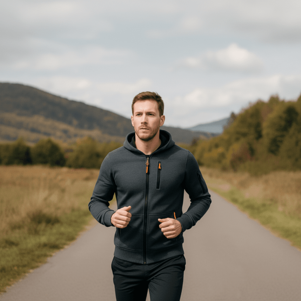 Zip Up Hoodie Fleece Lined with Adjustable Hood and Pockets, Comfy Hoodie Warm for Sports and Everyday Wear, Hooded Top