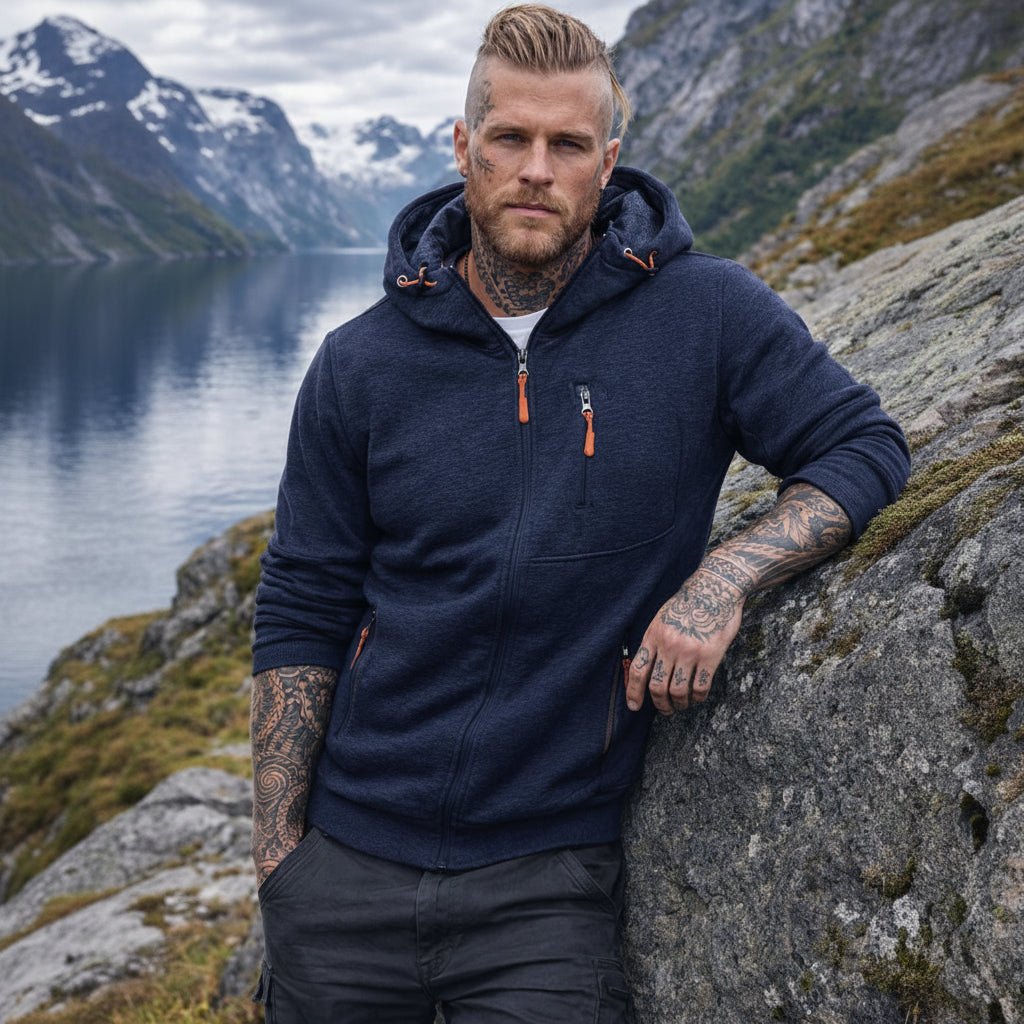 Zip Up Hoodie Fleece Lined with Adjustable Hood and Pockets, Comfy Hoodie Warm for Sports and Everyday Wear, Hooded Top_03