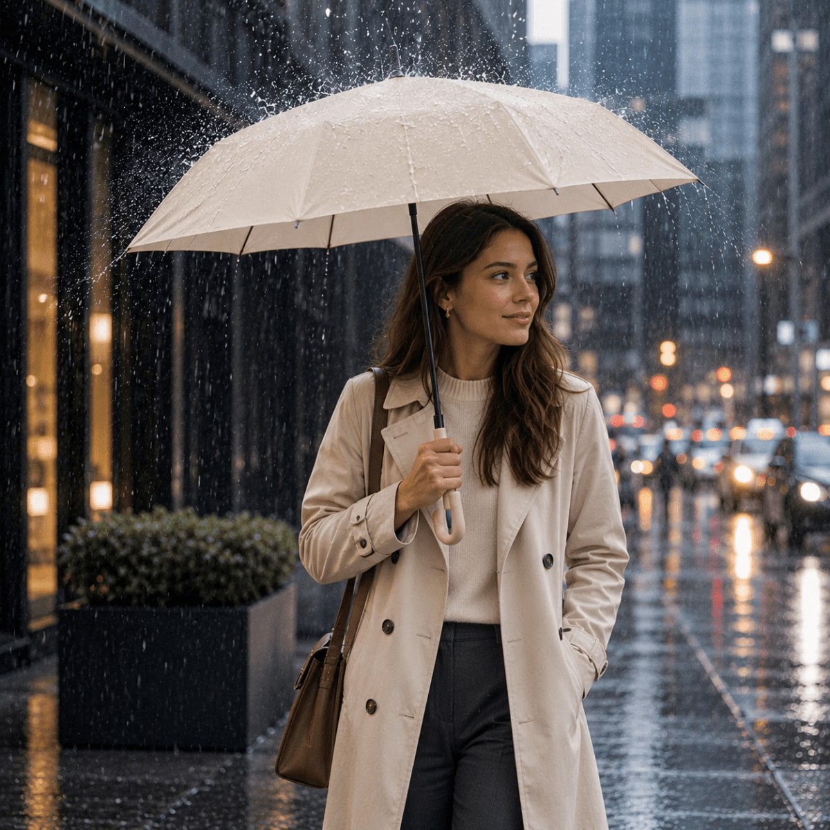 Windproof Umbrella, Automatic Folding Umbrella with One Hand Open and Close, Compact Umbrella for Travel and Strong Wind_00