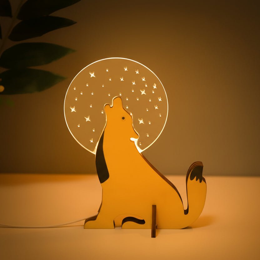 Childrens Night Light, Wooden Animal Lamp with USB, Childrens Bedroom Lamp for Nursery and Kids Room_02