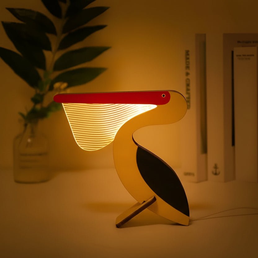 Childrens Night Light, Wooden Animal Lamp with USB, Childrens Bedroom Lamp for Nursery and Kids Room_03