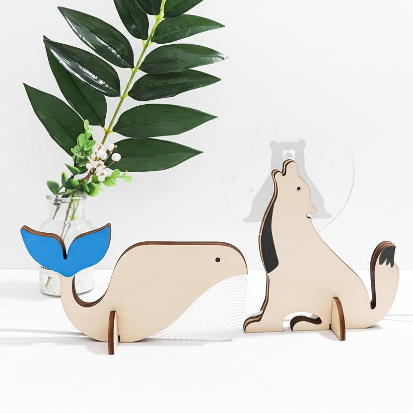 Childrens Night Light, Wooden Animal Lamp with USB, Childrens Bedroom Lamp for Nursery and Kids Room_07