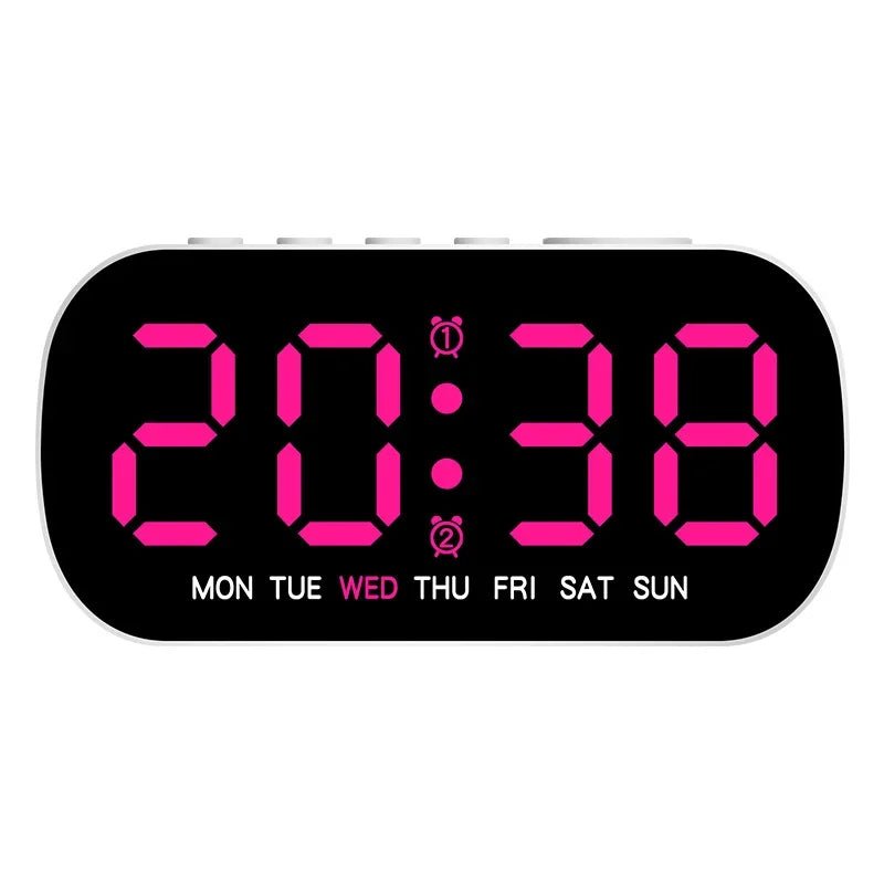 Digital Alarm Clock with Temperature and Date, LED Bedside Clock with Dual Alarm – image 8