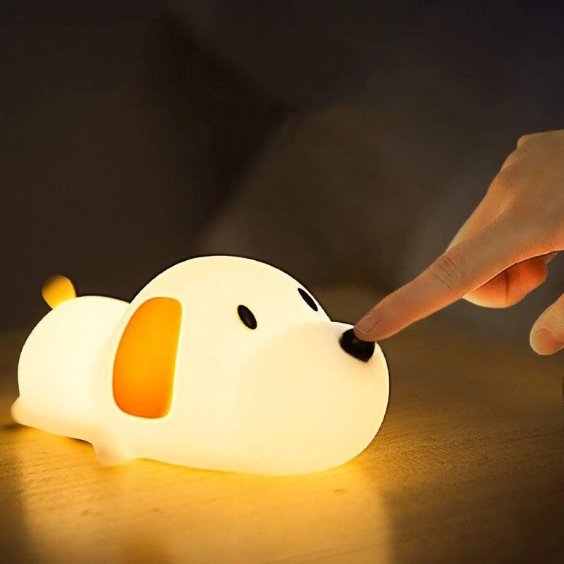 Childrens Night Light, Dimmable Rechargeable Night Light with Timer, Silicone Nursery Lamp for Babies_06