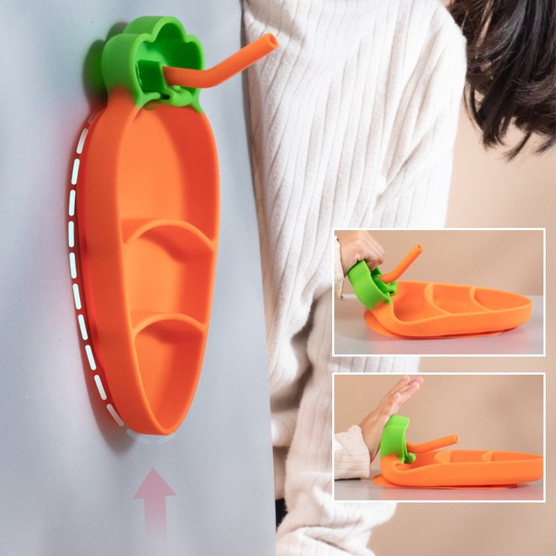 Childrens Plate with Suction Base, Silicone Suction Plate for Babies and Toddlers, Divided Weaning Plate_04