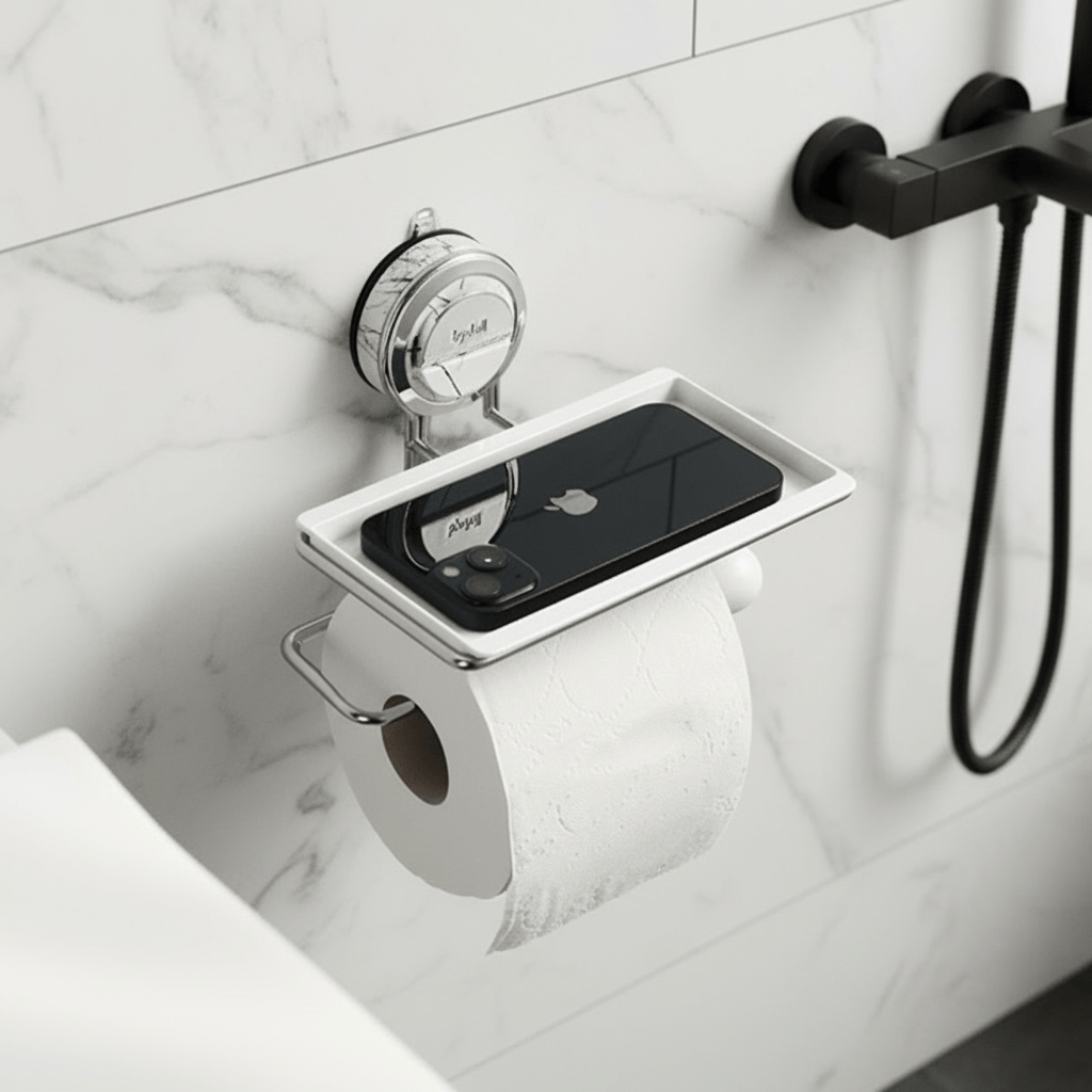 Toilet Roll Holder No Drill, Suction Toilet Roll Holder, Stainless Steel Toilet Paper Holder, Bathroom Accessories_09