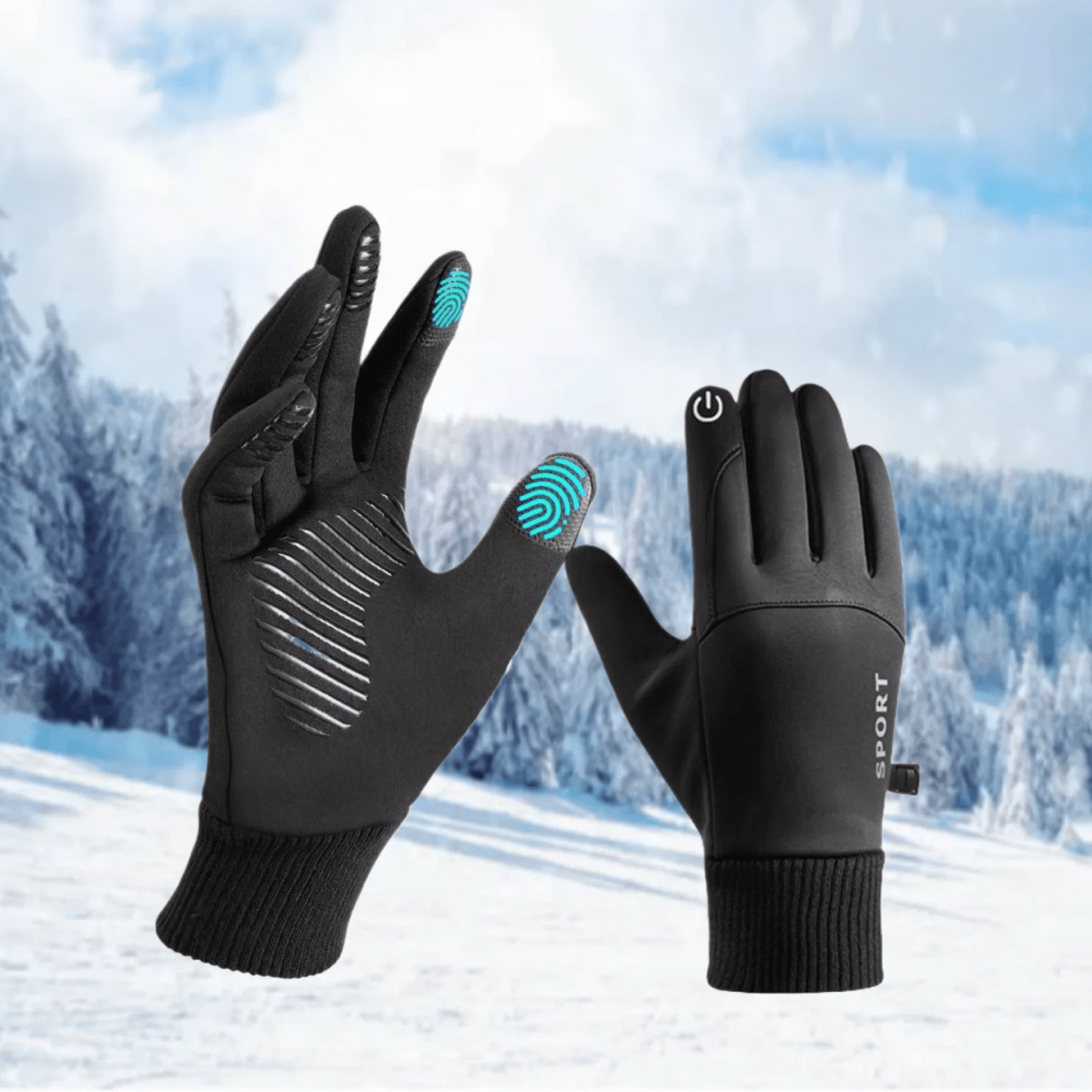 Thermal Gloves with Touchscreen Fingers, Non Slip Winter Gloves for Rain and Snow, Cycling Gloves for Hiking