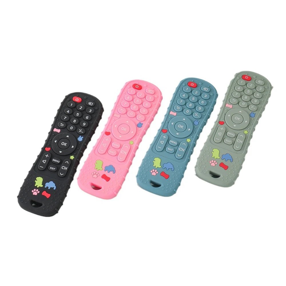 Remote Control Teether, Silicone Teething Toy Shaped Like a TV Remote, BPA Free Baby Sensory Toy for Small Hands_07