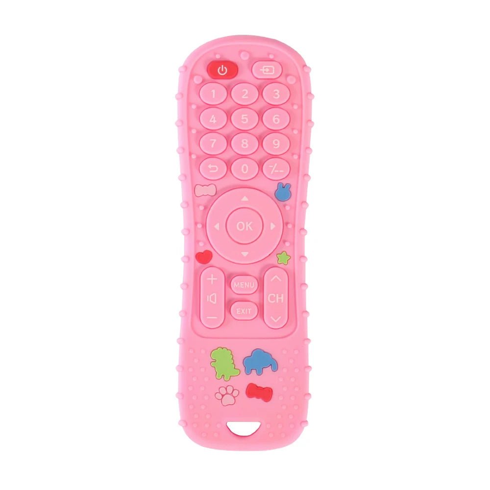 Remote Control Teether, Silicone Teething Toy Shaped Like a TV Remote, BPA Free Baby Sensory Toy for Small Hands_08