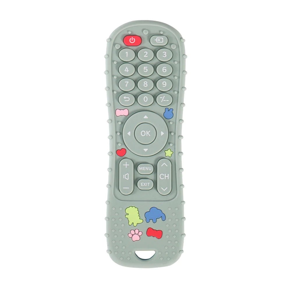 Remote Control Teether, Silicone Teething Toy Shaped Like a TV Remote, BPA Free Baby Sensory Toy for Small Hands_09