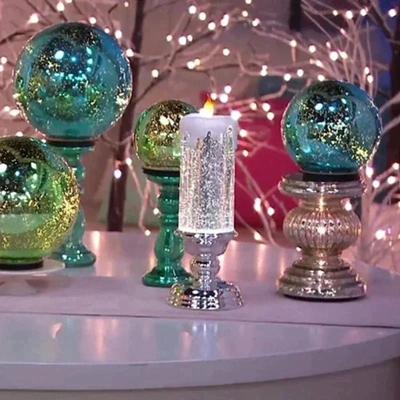 Christmas Candles, Flameless LED Candle with Flickering Light, Battery Candles for Christmas Table Decorations_04