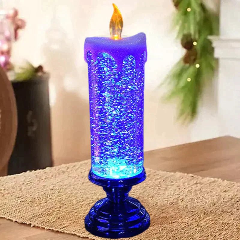 Christmas Candles, Flameless LED Candle with Flickering Light, Battery Candles for Christmas Table Decorations
