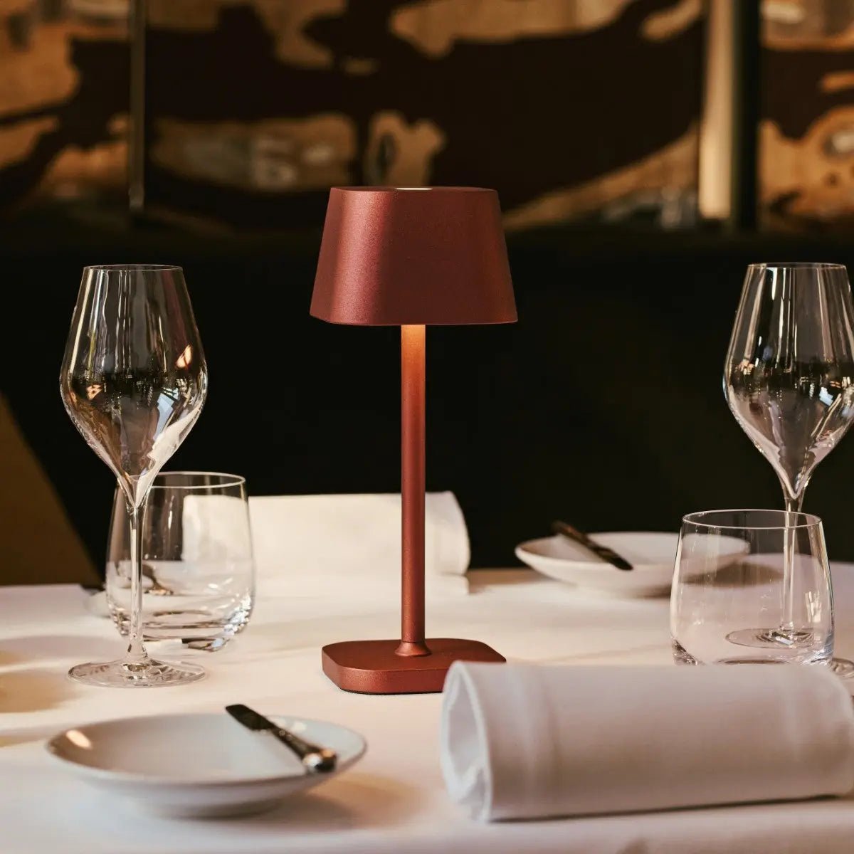 Rechargeable Table Lamps, Dimmable Bedside Lamp for Living Room and Terrace