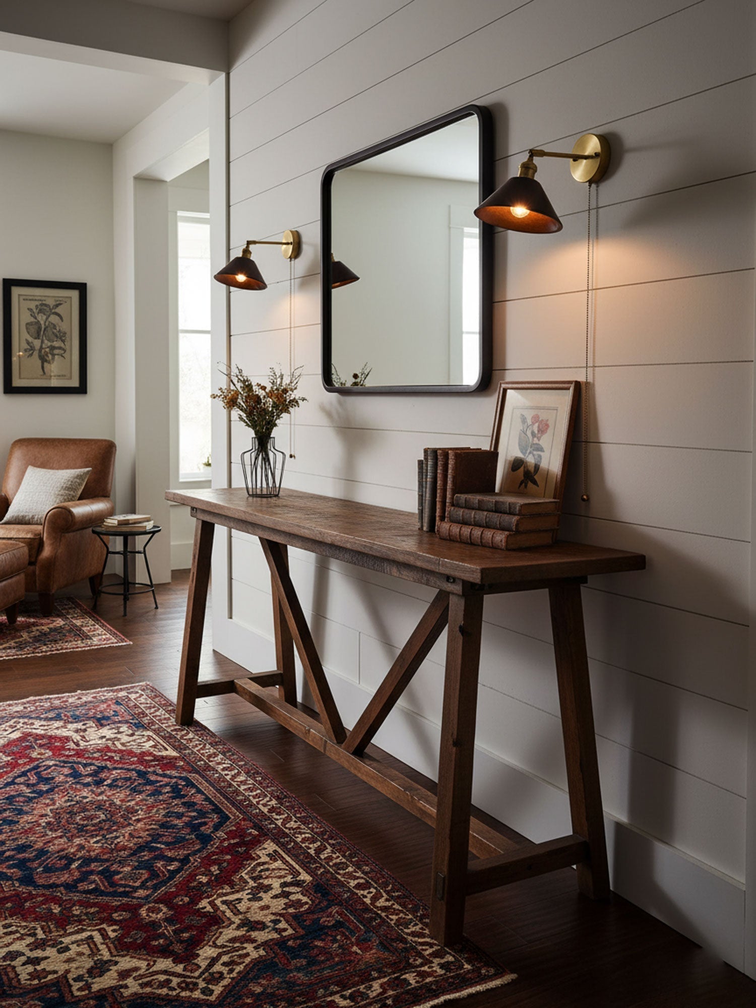 TimberGlow | Elegant Vintage Wooden Brass Wall Sconce Light 5
