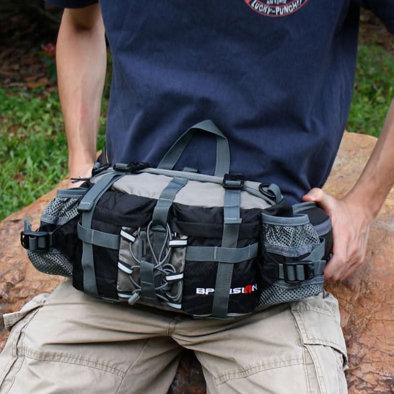 Waterproof Bum Bag for Hiking, Durable Nylon Waist Bag, Hands Free Belt Bag for Outdoor Activities, Hip Pack_02