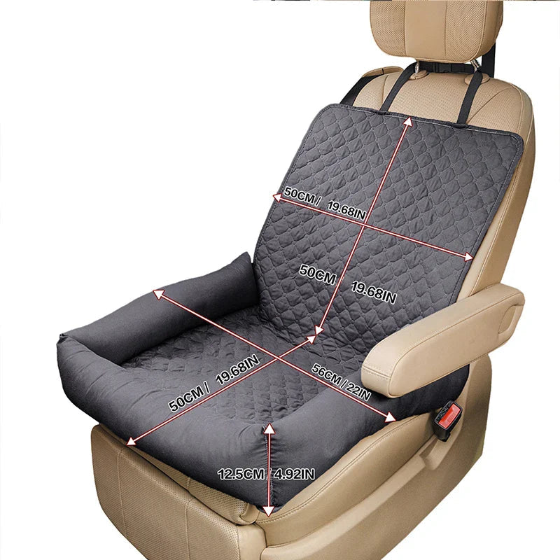 Travel Buddy | Dog Car Seat Cover with Waterproof Protection | Comfortable Travel Bed for Small & Medium Dogs 1