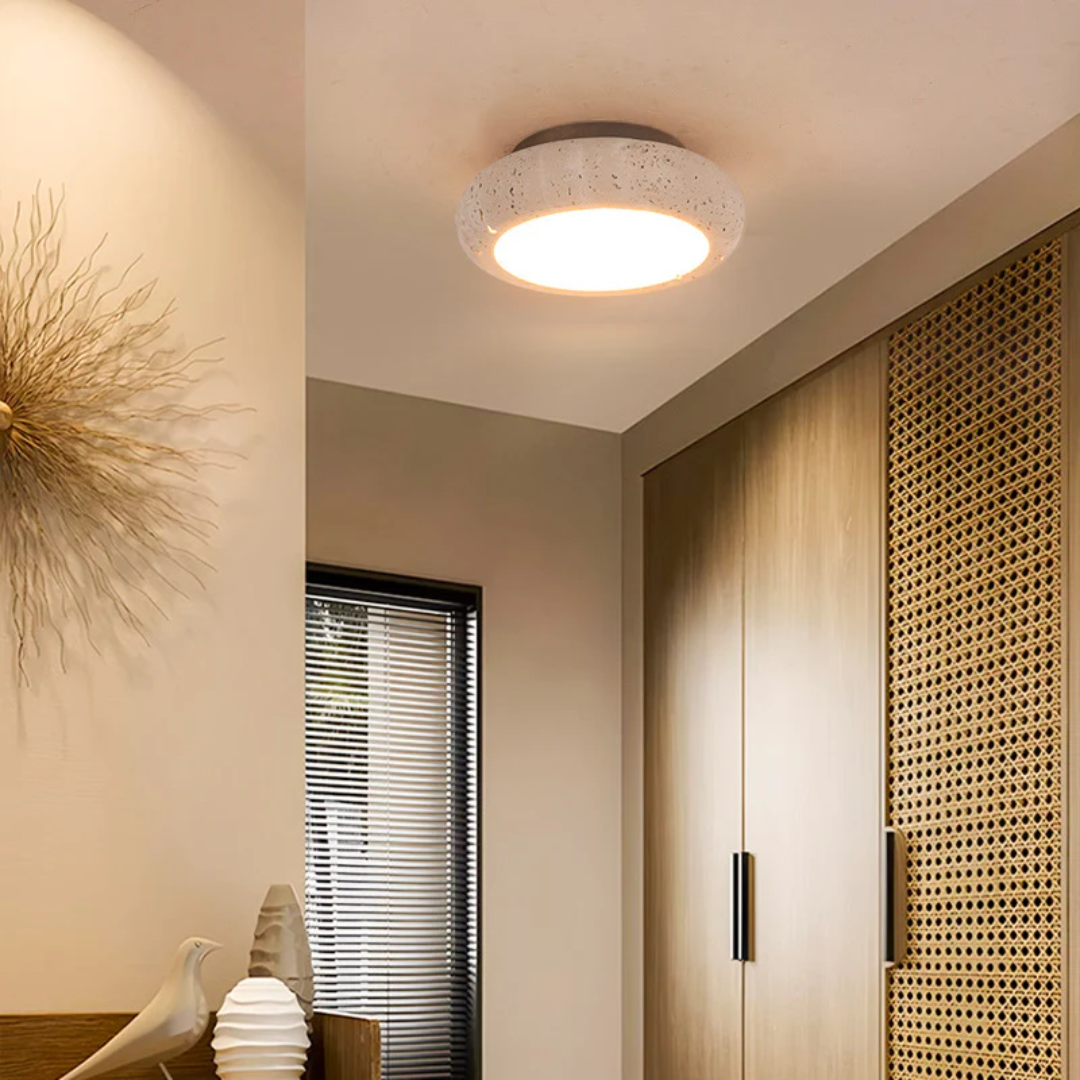 TravertineGlow | Charming Rustic LED Ceiling Light Fixture 2