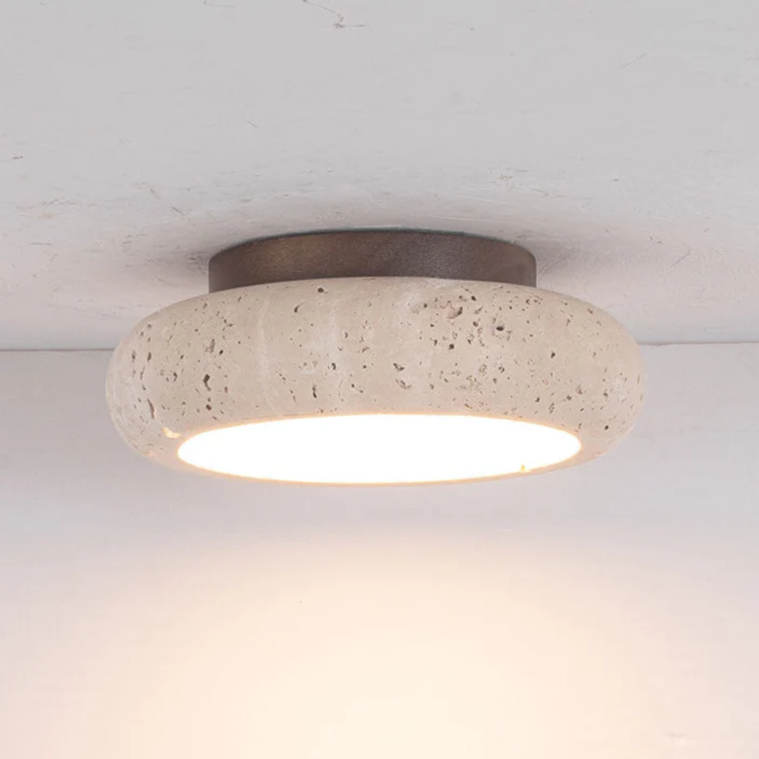 TravertineGlow | Charming Rustic LED Ceiling Light Fixture 3