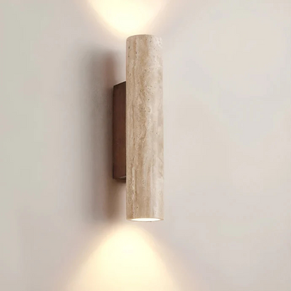 TravertineGlow | Elegant Minimalist LED Cylinder Wall Sconce 0
